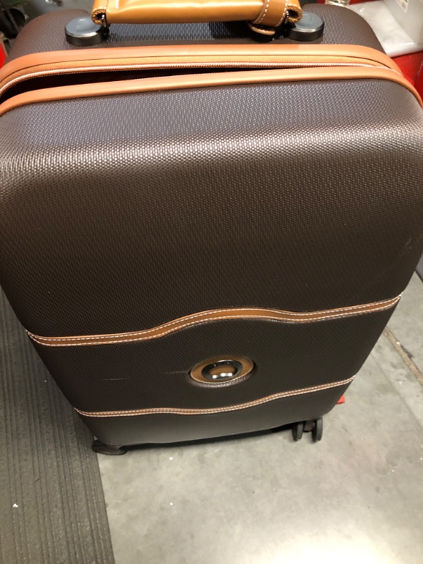 Photo 3 of DELSEY Paris Chatelet Hard+ Hardside Luggage with Spinner Wheels, Chocolate Brown, 3 Piece Set 21/28, with Brake