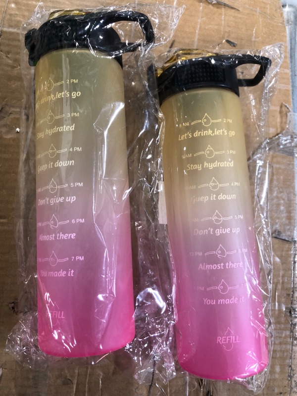 Photo 1 of (2x) Motivational Water Bottles (32oz)