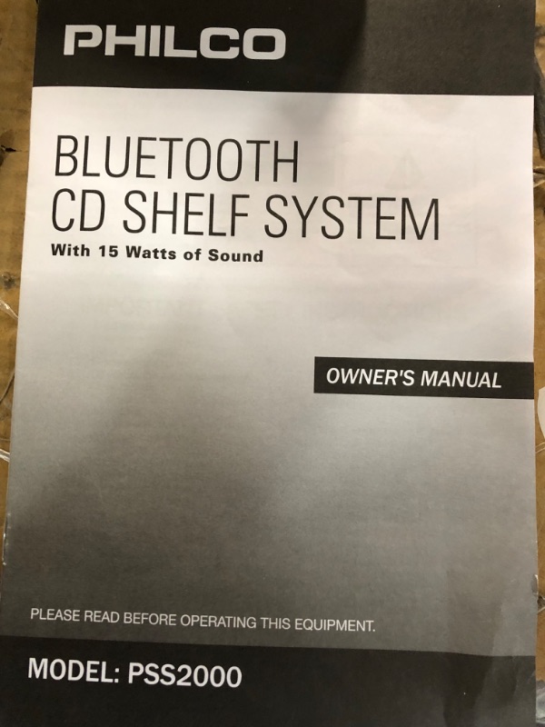 Photo 5 of **PARTS ONLY, NON-FUNCTIONAL, WIRES CUT** Philco Mini Stereo Shelf Systems CD Player with Digital FM Radio, Bluetooth Streaming, Remote Control in Black 