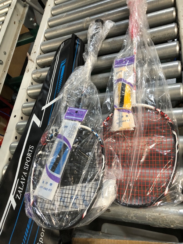 Photo 2 of (2-Pack) Zalava Badminton Racquets Set Professional Badminton Rackets Lightweight, Carbon Fiber