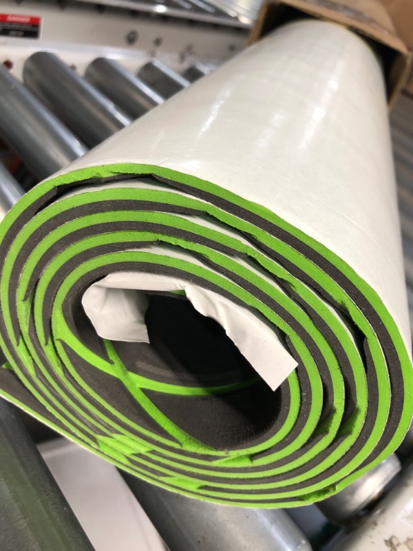 Photo 2 of **GREEN, NOT RED LIKE STOCK PHOTO** Hzkaicun Boat Flooring EVA Foam Boat Decking Sea Deck Boat Flooring Self-Adhesive Faux Teak Marine Boat Decking Non-Slip Mat for Boat Deck Yacht Motorboat Fishing Boat Surfboard Kayak 74.8"x27.5"/13" 74.8"x27.5" Black+g