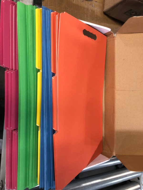 Photo 2 of Blue Summit Supplies Legal File Folders with Fasteners, Legal Size, Colored Folders with Fasteners, 1/3 Cut Reinforced Tabs, Durable 2 Prongs, Designed to Organize Medical or Law Files, 50 Pack