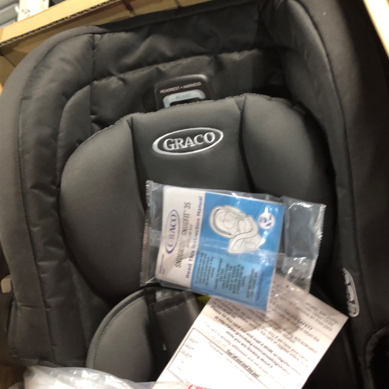 Photo 3 of Graco SnugFit 35 Infant Car Seat | Baby Car Seat with Anti Rebound Bar, Gotham With Anti-Rebound Bar 1 Count (Pack of 1) Gotham