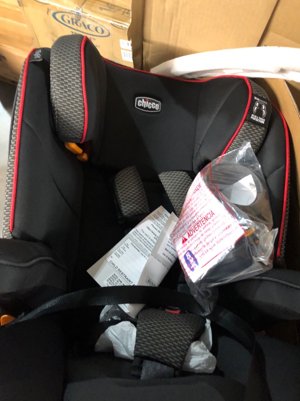 Photo 2 of Chicco MyFit Harness + Booster Car Seat, 5-Point Harness Car Seat and High Back Booster Seat, for Children 25-100 lbs. | Atmosphere/Black Atmosphere MyFit