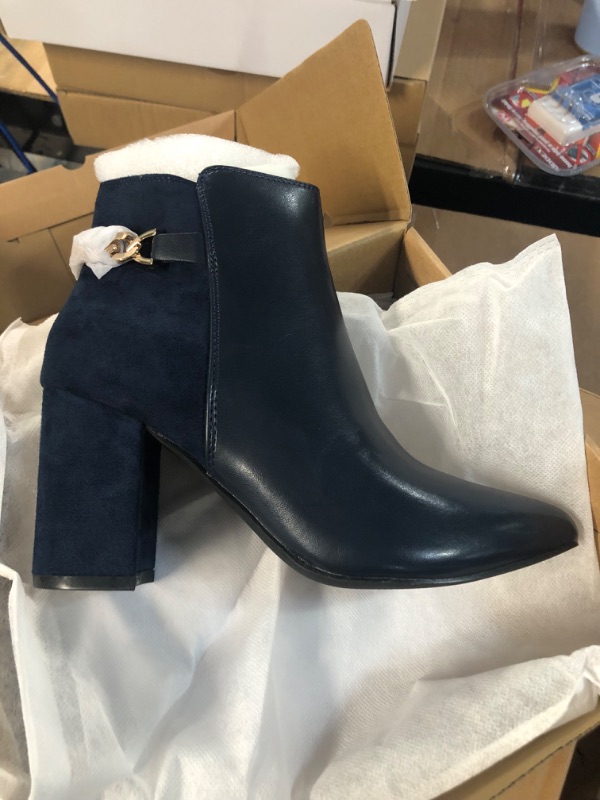 Photo 1 of Women's Ankle Boots, Dark Blue, Size 7