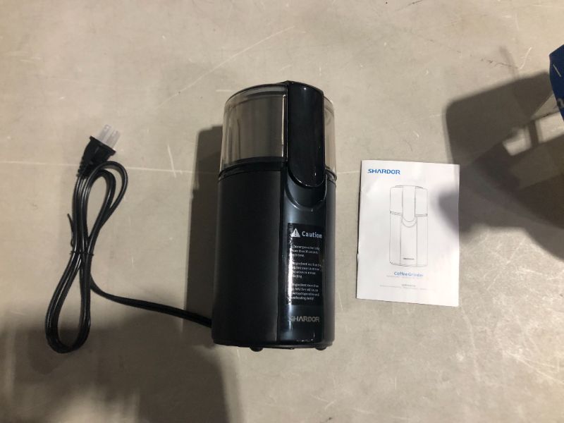 Photo 1 of *USED - LOOKS NEW* Shardor Coffee Grinder Electric, Electric Coffee Blade Grinders with Removable Stainless Steel Bowl, Black