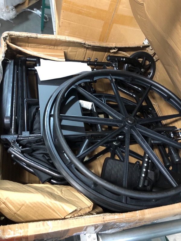 Photo 1 of Drive Medical SSP118FA-SF Silver Sport 1 Folding Transport Wheelchair