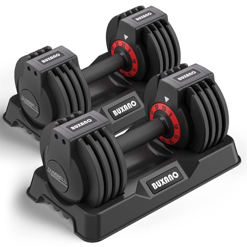 Photo 1 of ***READ NOTES***Adjustable Dumbbells 25/55LB Single Dumbbell Weights, 5 in 1 Free Weights Dumbbell with Anti-Slip Metal Handle - 1pc