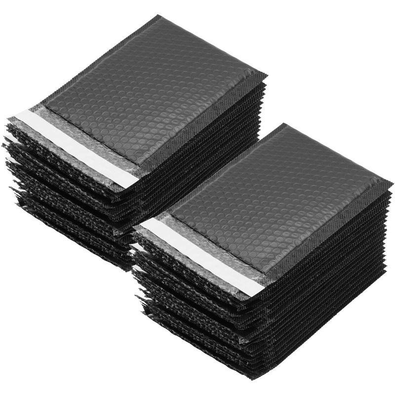 Photo 1 of 80 pcs 8 x 5 inch Bubble Envelopes Mailers Padded for Wraping/Shipping/Packaging Black Black Small