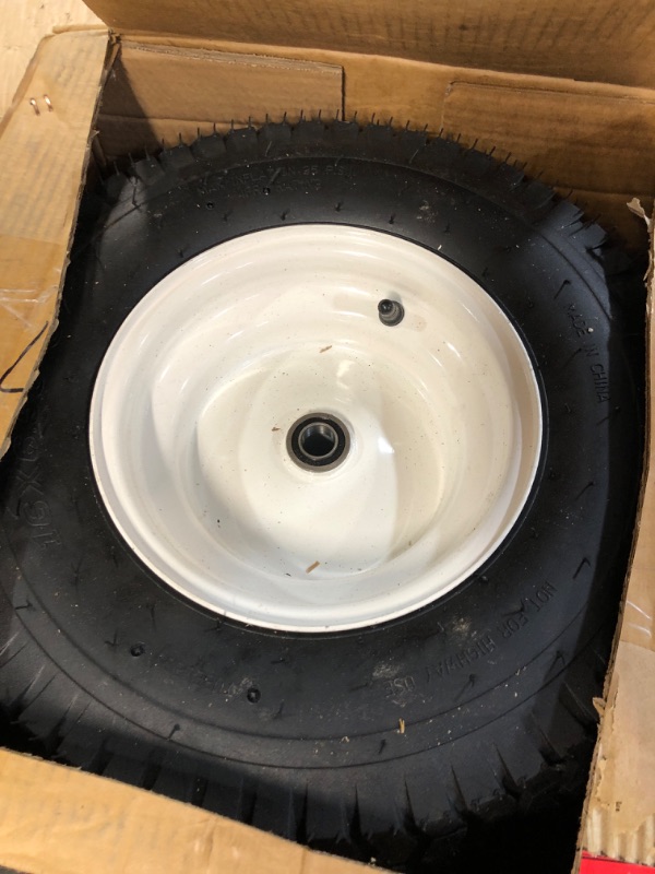 Photo 2 of Upgrade 16x6.50-8 Tire and Wheel with 3" Offset Hub, 3/4" Bearings, Lawn Mower Tire 16x6.50-8, Replacement Lawn & Garden Riding Mower, Not Suitable for John Deere 130/X300R/X530/LA175 (2-Pack)