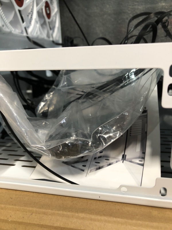 Photo 1 of KEDIERS PC Case Pre-Install 9 ARGB Fans, ATX Mid Tower Gaming Case with Opening Tempered Glass Side Panel Door Desktop Computer white