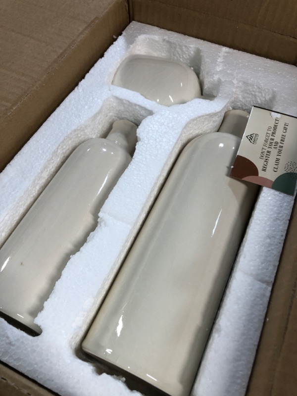 Photo 2 of  Ceramic Vases- White, Set of 3