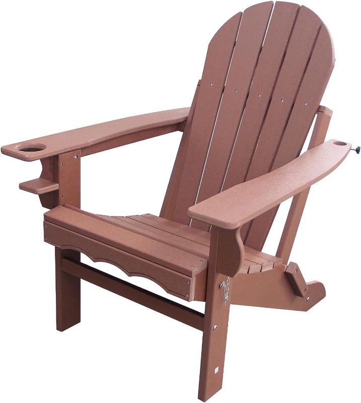 Photo 1 of CLOUDEEP Folding Adirondack CPit Chairs Plastic,Patio Chairs,Deck Chairs, Garden Chairs for Outdoors