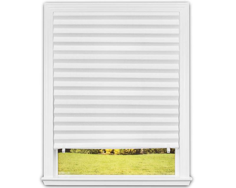 Photo 1 of (USED) Redi Shade No Tools Original Light Filtering Pleated Paper Shade White, 48 in x 90 in, 2 Pack 48 in x 90 in, 
