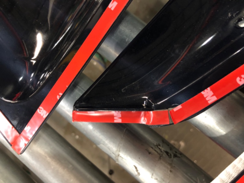 Photo 1 of Dark Tinted Tape-On Side Window Deflector Visors Rain Guards Compatible with Ford F150 SuperCrew (Crew cab) 2015-2023 XL
