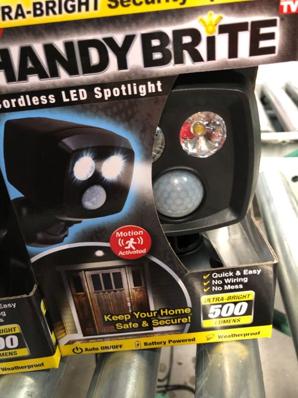 Photo 1 of Bundle of 4 Ontel Handy Brite Ultra-Bright Cordless LED Security Spotlight, 500 Lumens,