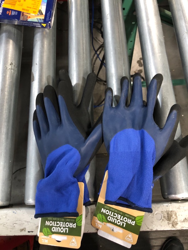 Photo 1 of 2 Women's Large Blue Double Dipped Latex Glove