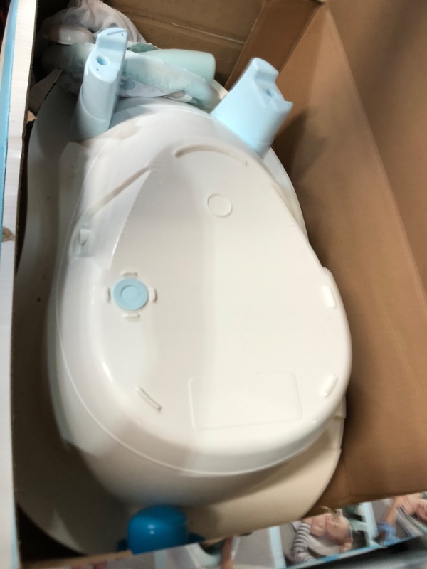 Photo 3 of Fisher-Price 4-In-1 Sling 'N Seat Bath Tub, Pacific Pebble, Baby To Toddler Convertible Tub With Seat And Toys