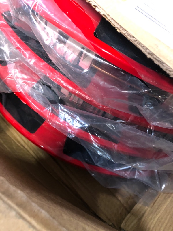 Photo 1 of Hubcap Wheel Cover Replacement R16 Hub Caps Universal Wheel Rim Cover ABS Material Exterior Accessories for Car Trunk SUV -Set of 4 (16-Inch, Red-Black) TT-Red-Black 16-inch