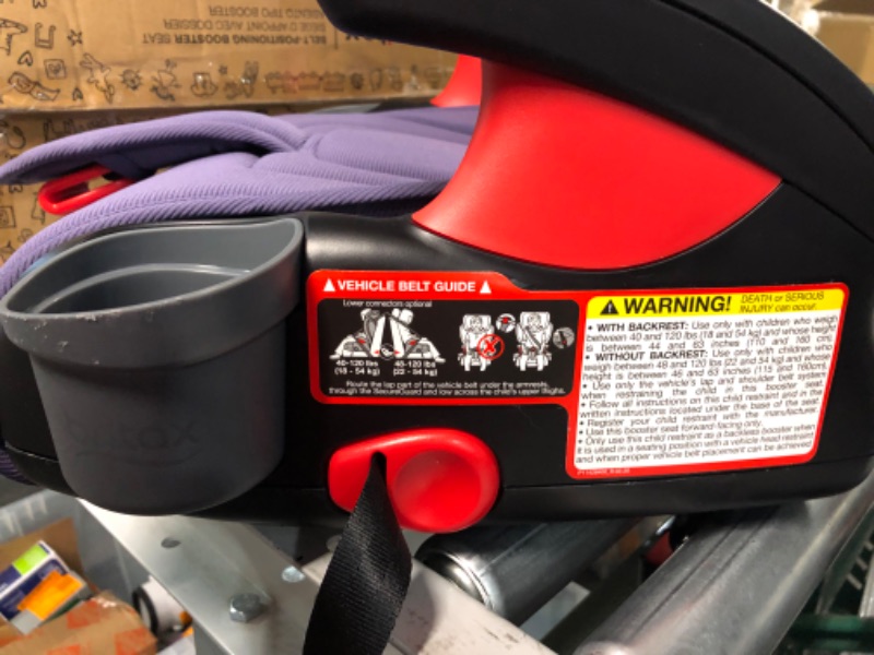 Photo 4 of Britax Highpoint Backless Belt-Positioning Booster Seat, SafeWash Purple Ombre