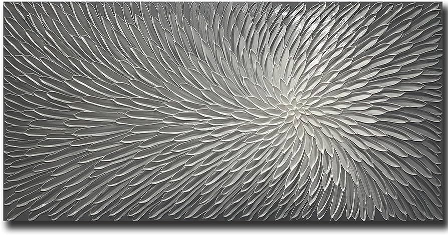 Photo 1 of *USED* AMEI Art Paintings, 24X48 Inch Paintings Oil Hand Painting 3D Oil Painting ELEGANT GRAY