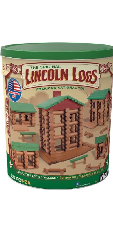 Photo 1 of *MINOR DENT*LINCOLN LOGS-Collector's Edition Village-327 Pieces-Real Wood Logs-Ages 3+