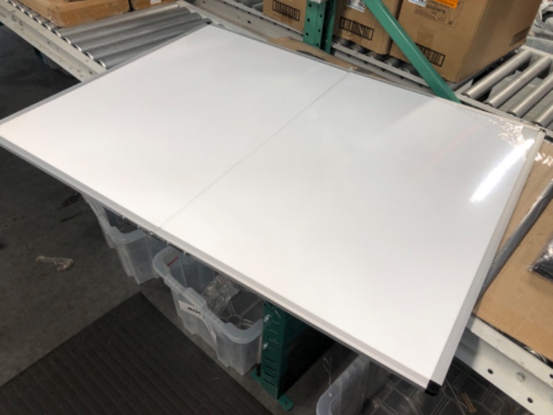 Photo 1 of VIZ-PRO Magnetic Whiteboard/Dry Erase Board, 48 X 36 Inches, Silver Aluminium Frame