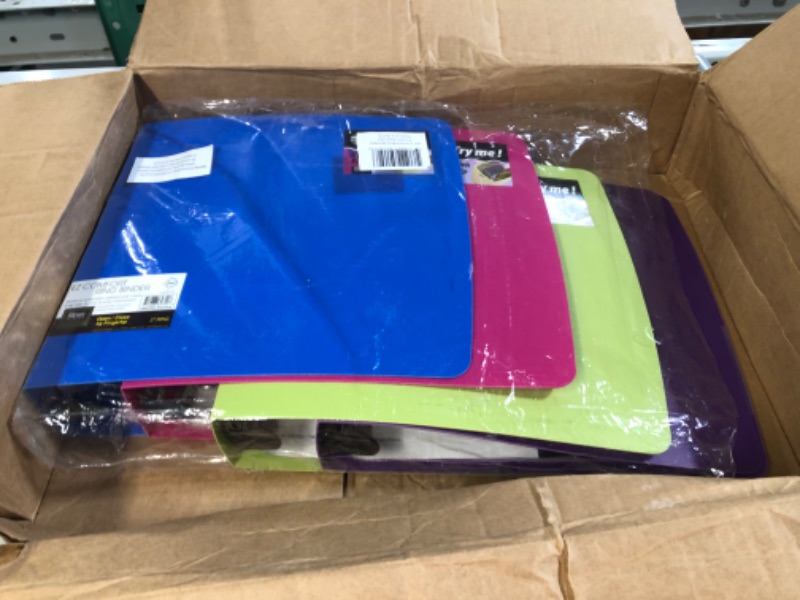 Photo 2 of Filexec Ez Comfort 3 Ring Binder, 2 Inch Capacity, 5 Tabbed Dividers, Opaque, Letter Size, Pack of 4, Blue, Hot Pink, Purple, Green (50152-6474)