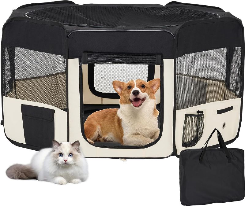 Photo 1 of [FOR PARTS]
Spurgehom Portable Dog Playpen 49" Foldable Pet Playpen for Dogs/Cats/Rabbits