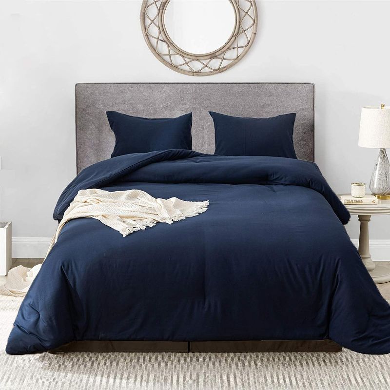 Photo 1 of **SEE NOTES**  GRAY BLUE Comforter Set Blue Bedding Comforter