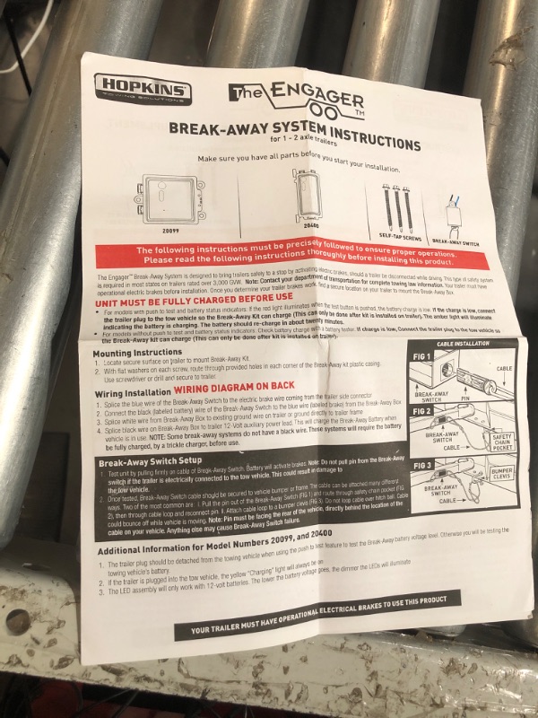 Photo 2 of Hopkins Towing Solutions 20400 Engager FT Break Away System with LED Battery Monitor