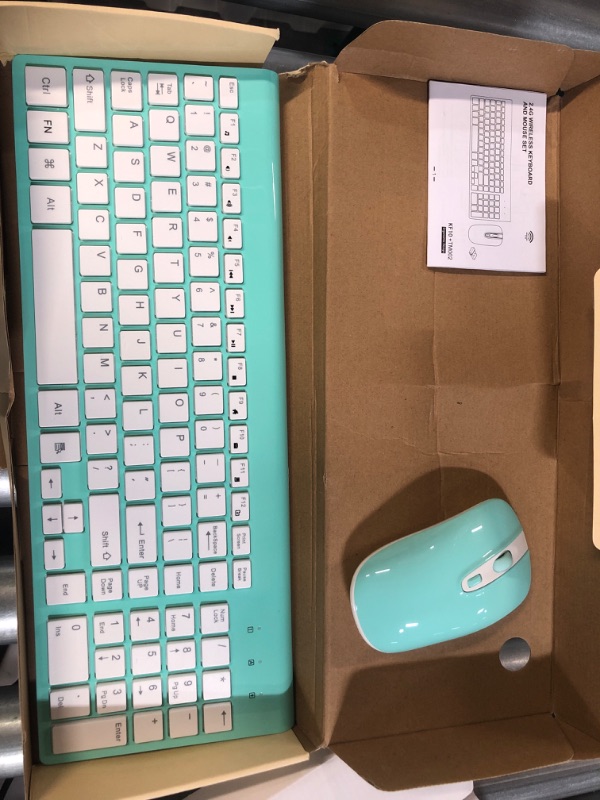 Photo 2 of Wireless Keyboard and Mouse Combo, Ultra Thin Quiet Portable Wireless Keyboard and 2.4GHz Wireless Mouse