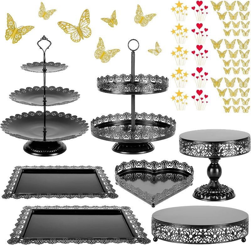 Photo 1 of **SEE NOTES**  Black Cake Stands Set