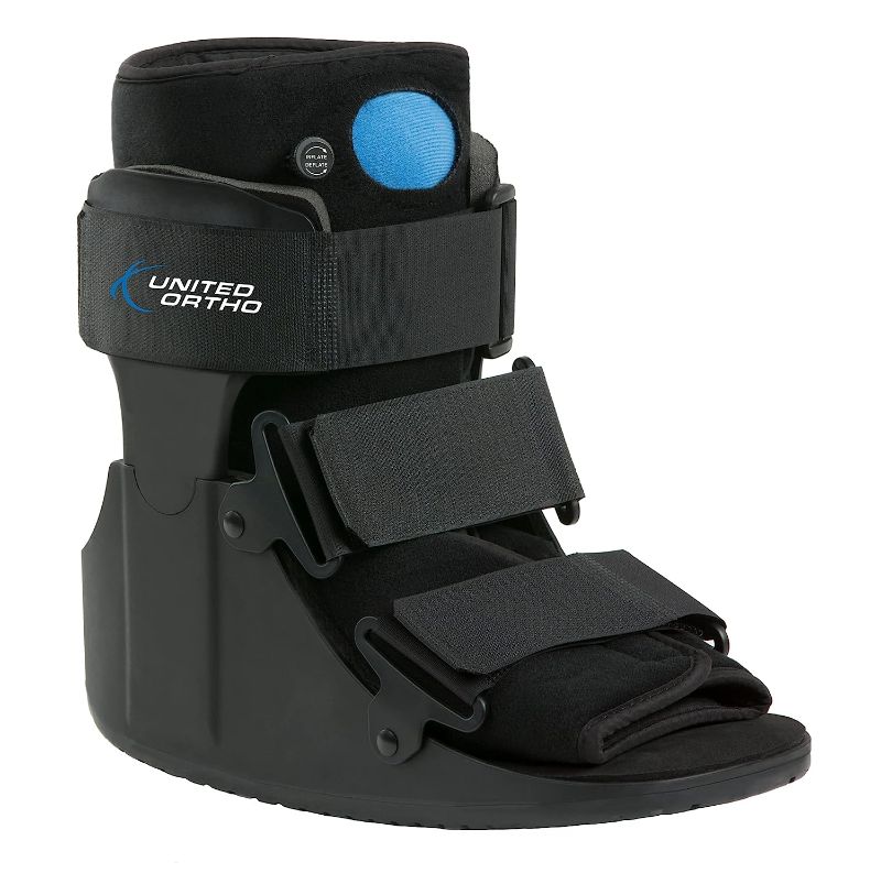 Photo 1 of United Ortho Short Air Cam Walker Fracture Boot, Medium, Black