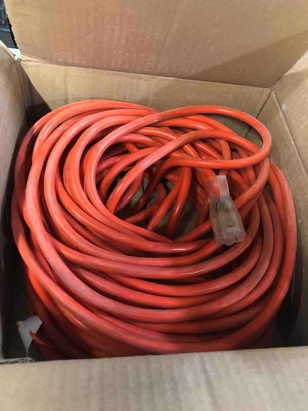Photo 1 of **SEE NOTES**  Amazon Basics -3-Prong Vinyl Indoor/Outdoor Extension Cord 