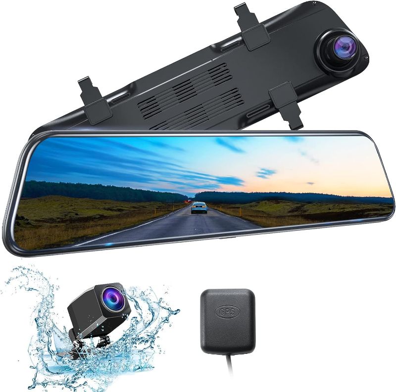 Photo 1 of Kingslim DL12 Pro 4K Mirror Dash Cam, 11" Front and Rear View Camera 