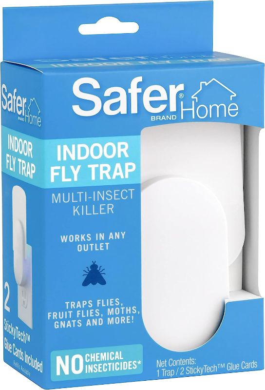 Photo 1 of Safer Home Indoor Plug-In Fly Trap for Flies, Fruit Flies, Moths, Gnats, and Other Flying Insects – 400 Sq Ft of Protection