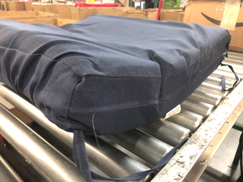 Photo 1 of  Outdoor Dining Chair Cushion Set 21 x 21, Sapphire Blue Leala