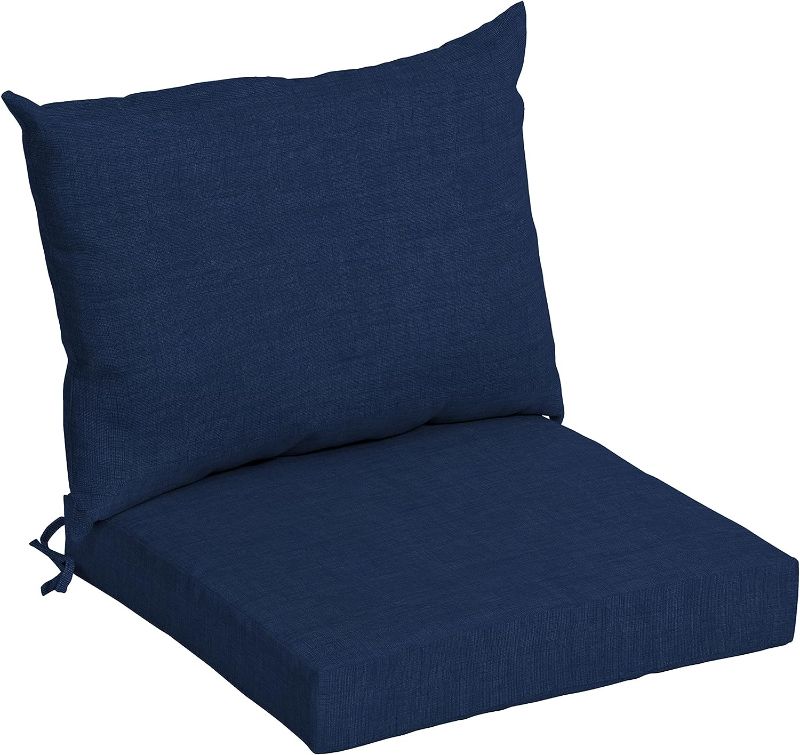 Photo 1 of  Outdoor Dining Chair Cushion Set 21 x 21, Sapphire Blue Leala