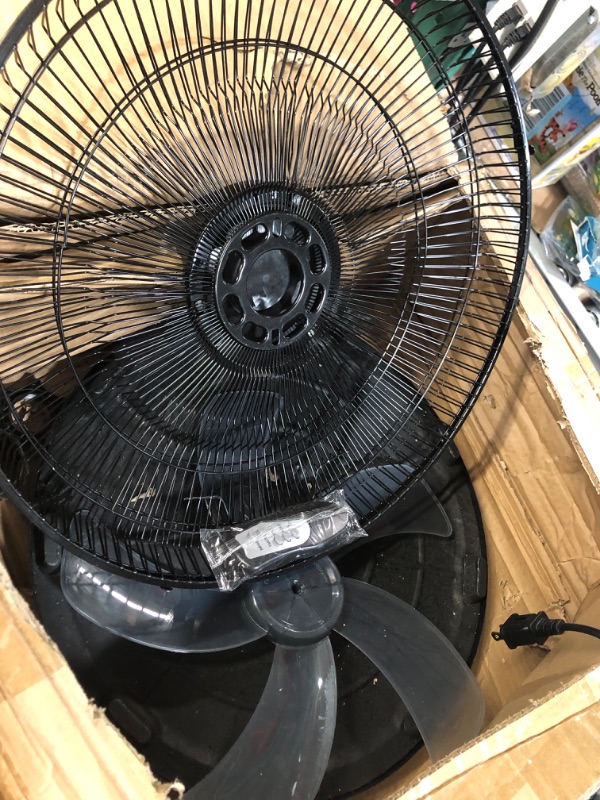 Photo 4 of **SEE NOTES**  Oscillating Dual Blade Standing Pedestal Fan with Remote, 17-Inch, Black