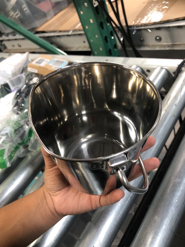 Photo 2 of Advance Pet Product Heavy Stainless Steel Flat Bucket, 1 Quart Flat 1-Quart