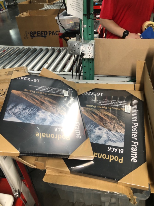 Photo 1 of Podronale 8x10 Wooden Shadow Box Frame - 2pcs 1.2in Depth Display Memory Picture Frames Case Set for Flowers, Medal, Artwork, Collection and Photos - Cloth & HD Tempered Glass (Black) Black 8x10-2pcs