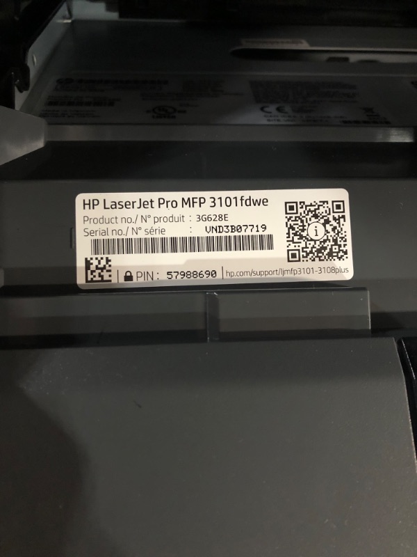 Photo 8 of HP LaserJet Pro MFP 3101fdwe Wireless Black & White Monochrome Printer with HP+ Smart Office Features and Fax