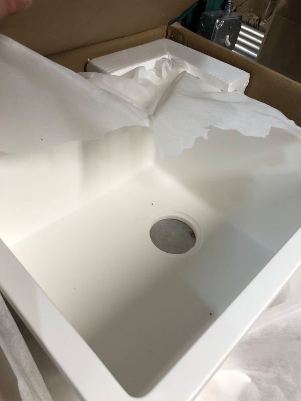 Photo 2 of 17 Inch Bar Sink Undermount - VASOYO 17"x19" White Undermount Kitchen Sink