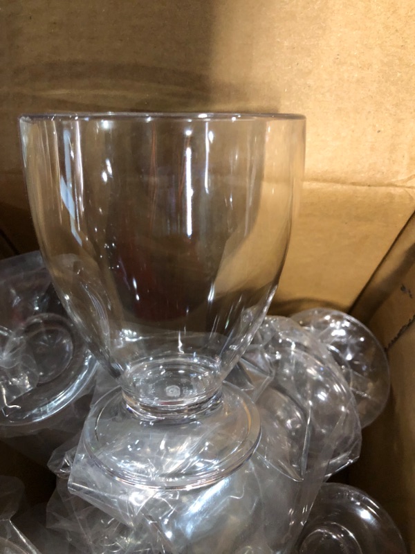 Photo 4 of 10 Oz - Unbreakable Stemmed Drinking Glasses (Set of 8), Shatterproof, Reusable, Stackable Plastic cups