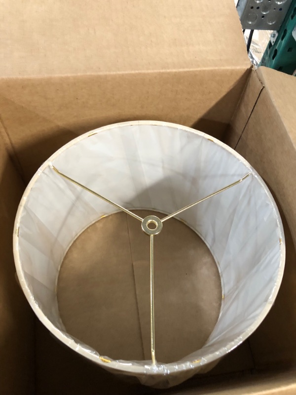 Photo 1 of  Drum Lamp Shade, 12" Top x 12" Bottom x 10" Height, Beige w/Gold Print