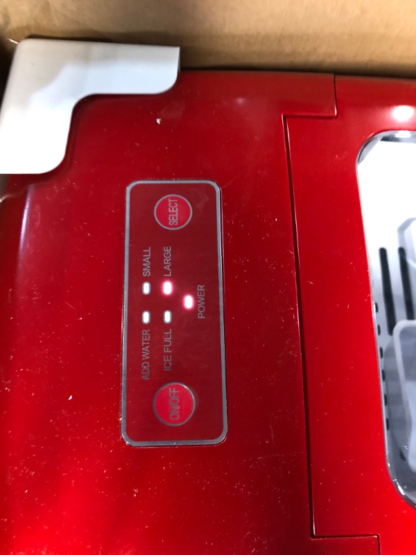 Photo 3 of Galanz Portable Countertop Electric Ice Maker Machine, 22.1 L, Retro Red