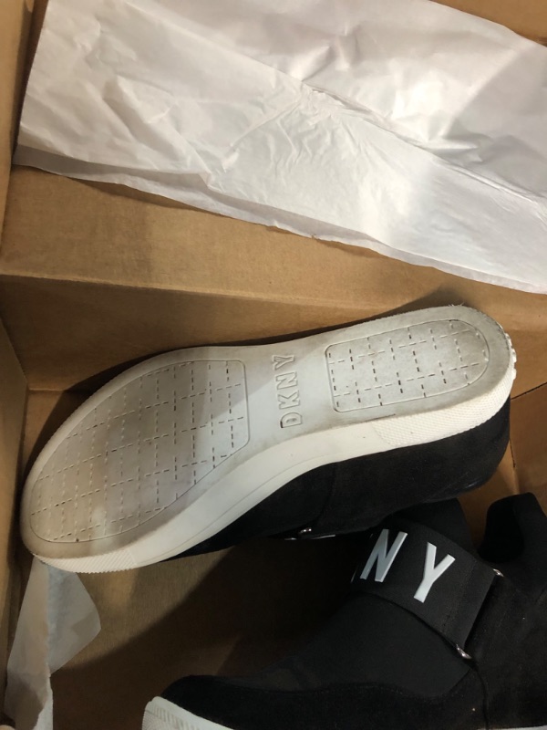 Photo 4 of ***USED***
DKNY Women's High-top Sneakers – Slip-on Shoes with Hidden Wedges 8 Black Cosmos