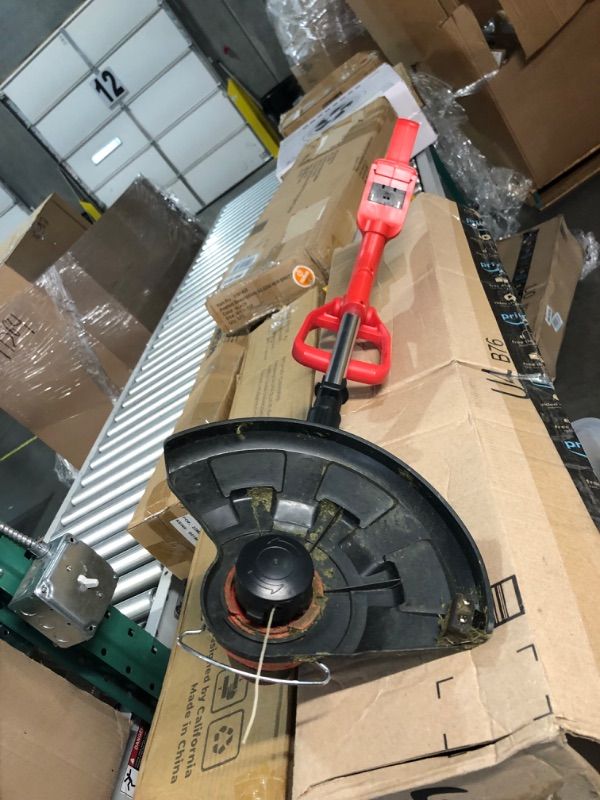 Photo 5 of ****USED*****
PowerSmart String Trimmer, 20 Volt Lithium-Ion Cordless String Trimmer with 10-INCH Cutting Diameter , 2-in-1 Cordless Trimmer/Edger only 7. 5 pounds, PS76110A Red