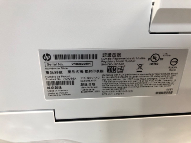 Photo 4 of HP Color Laserjet Pro MFP M183fw, White 16.5 x 13.4 x 15 inches	